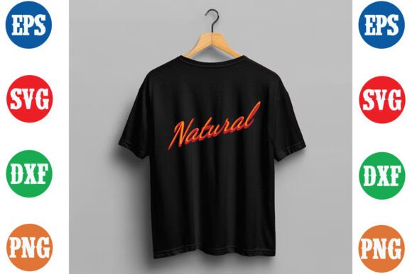 A Natural 3D Black Graphics Design for Classic T-Shirts