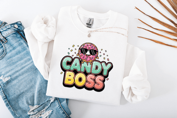 Candy Boss Donut Graphics for Playful T-Shirt Designs