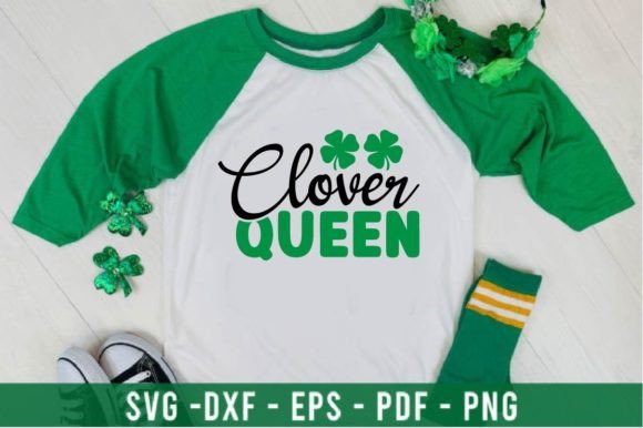 Clover Queen: A Versatile Graphics Asset for T-Shirt Designs