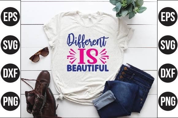 Embrace Unique Feminine Charm with Different is Beautiful Graphics