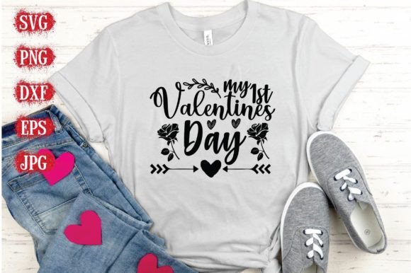 My 1st Valentines Day: A Versatile Graphics and T-Shirt Design
