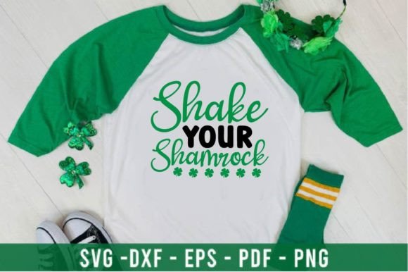 Shake Your Shamrock: A Fresh T-Shirt Designs Graphics Asset