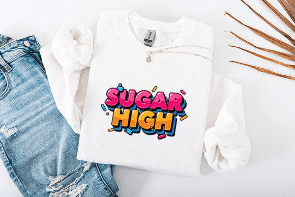 Sugar High Graphics: Playful T-Shirt Designs for Editorial Use